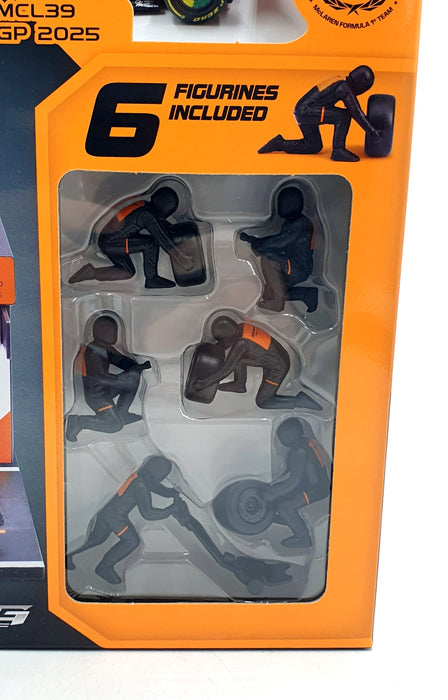 Burago 1/43 Scale 18-38457 F1 Pit Pass Diorama 2025 McLaren MCL39 #4 Norris