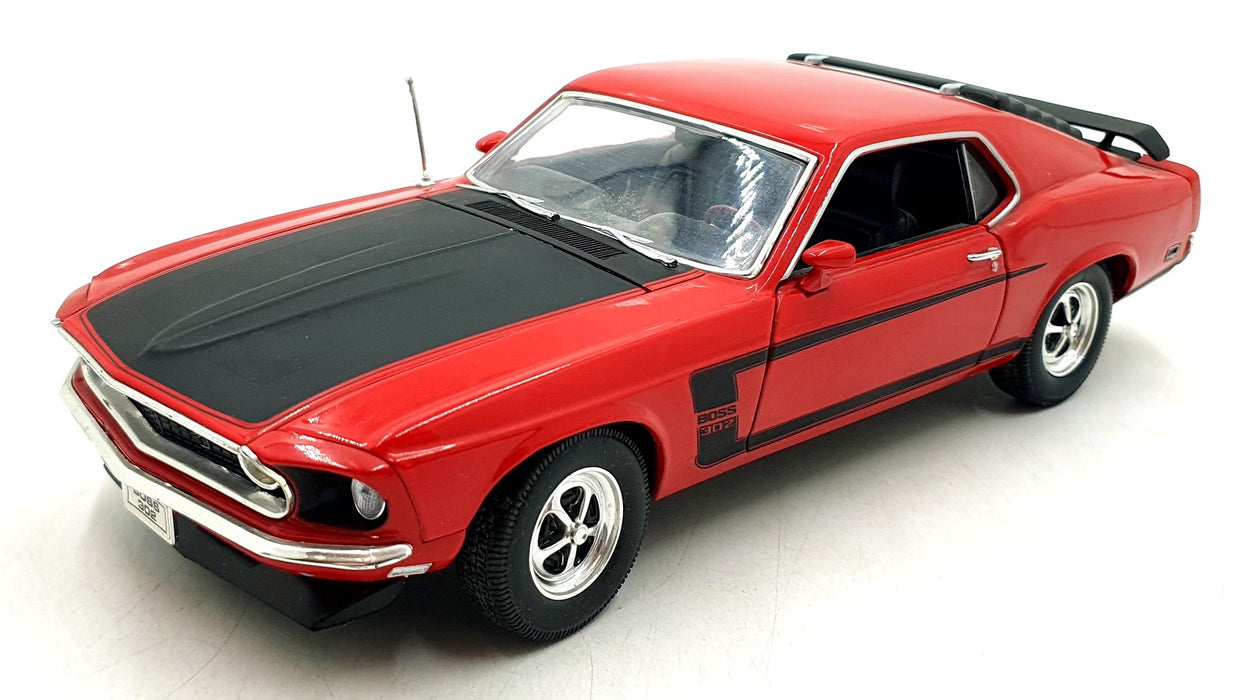 Welly 1/18 Scale Diecast 201026E - 1969 Ford Mustang Boss 302 - Red/Black