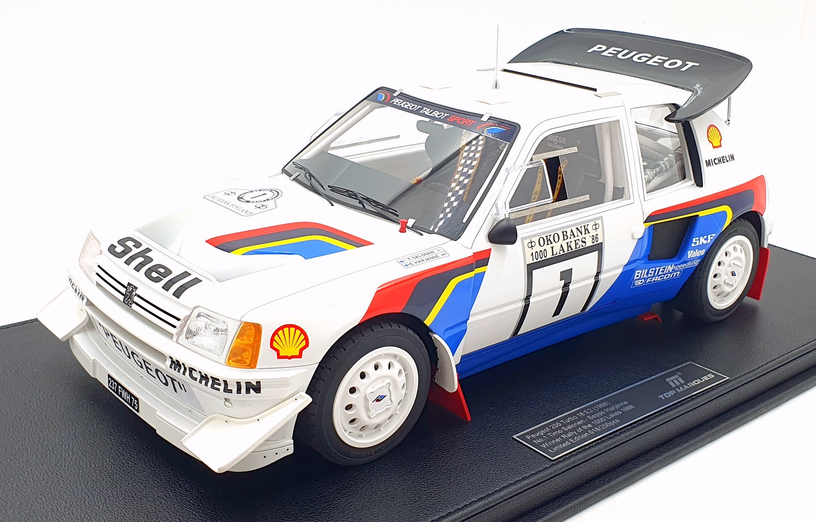 Top Marques 1/12 Scale TMR1262D Peugeot 205 T16 1986 #1 1000 Lakes Salonen