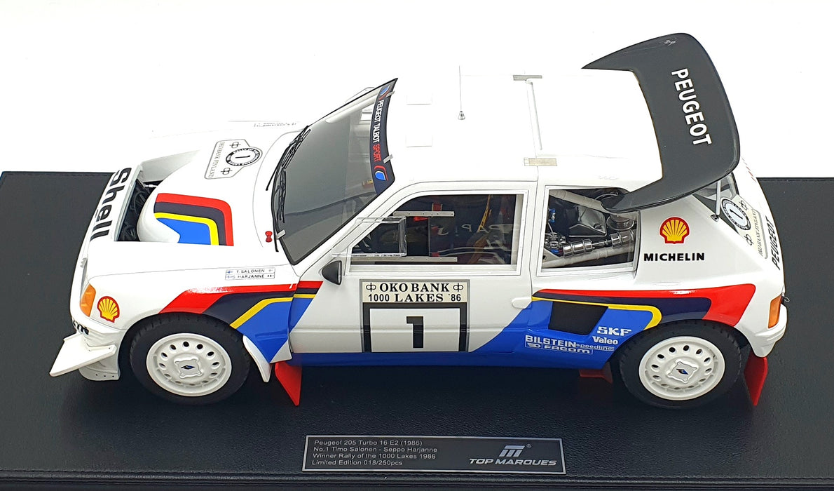 Top Marques 1/12 Scale TMR1262D Peugeot 205 T16 1986 #1 1000 Lakes Salonen