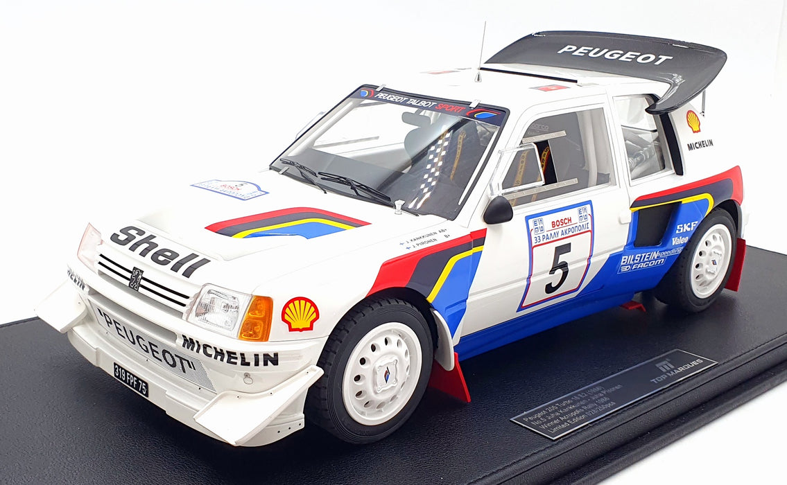 Top Marques 1/12 Scale TMR1262B Peugeot 205 T16 1986 #5 Acropolis Kankkunen