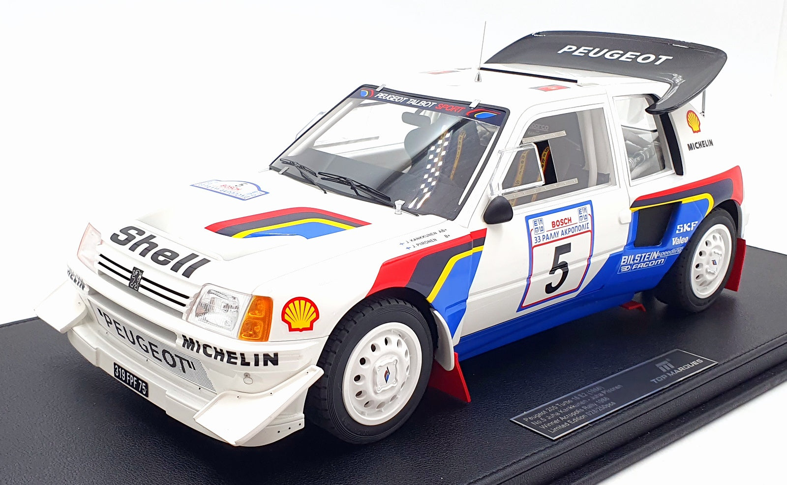 Top Marques 1/12 Scale TMR1262B Peugeot 205 T16 1986 #5 Acropolis Kankkunen