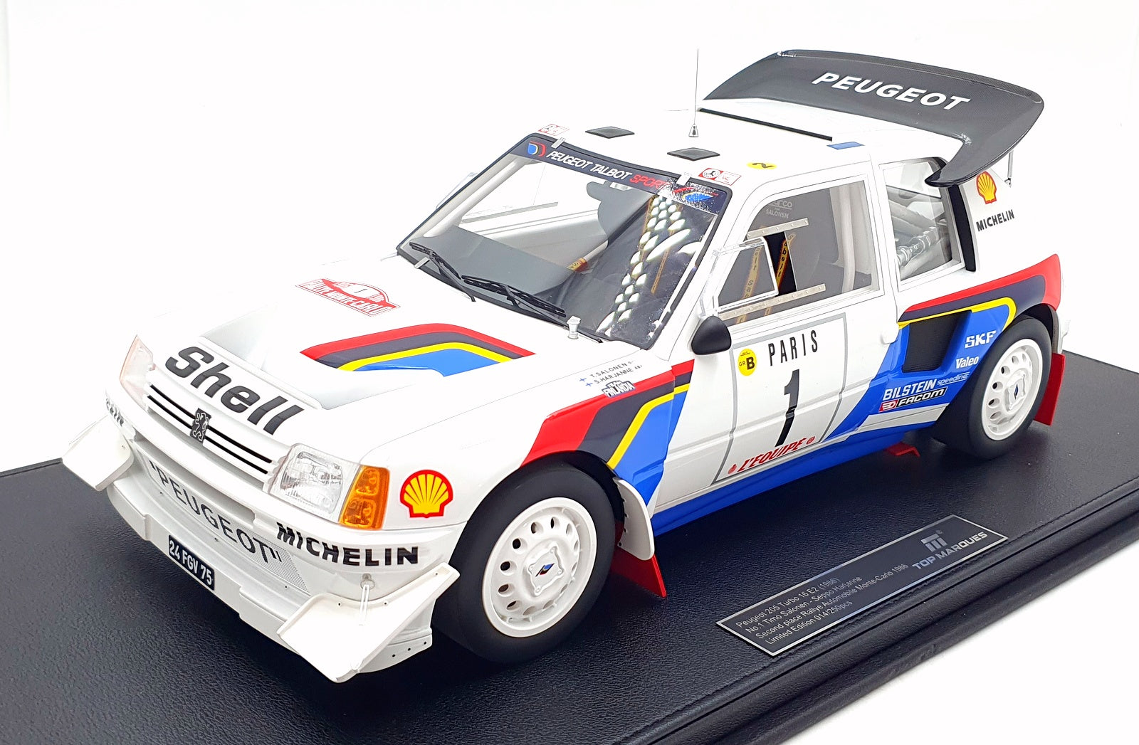 Top Marques 1/12 Scale TMR1262A Peugeot 205 T16 1986 #1 Monte Carlo Salonen
