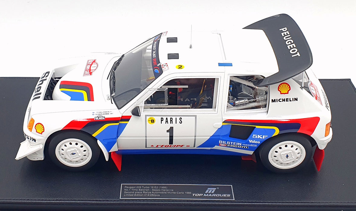 Top Marques 1/12 Scale TMR1262A Peugeot 205 T16 1986 #1 Monte Carlo Salonen