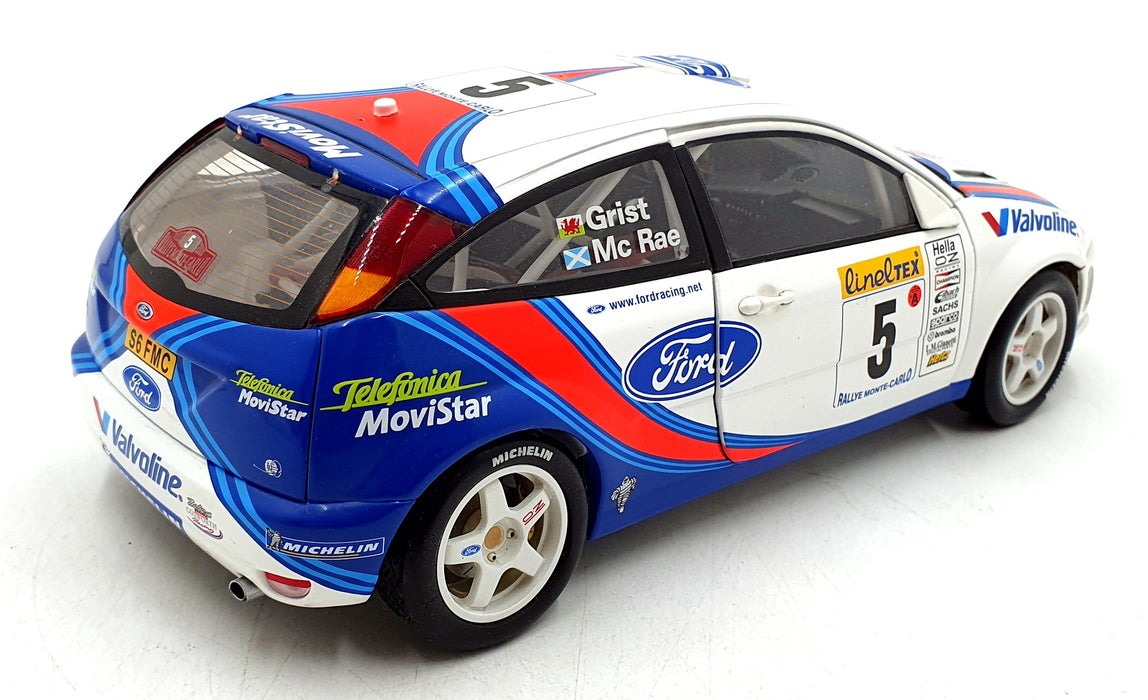 Autoart 1/18 Scale Diecast 201026M - Ford Focus WRC #5 McRae Monte Carlo 2000