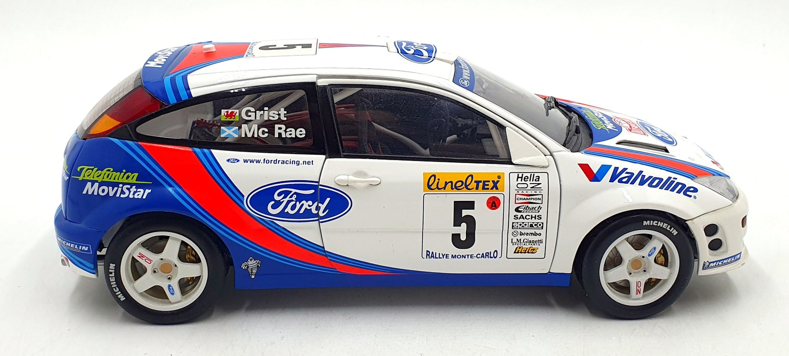 Autoart 1/18 Scale Diecast 201026M - Ford Focus WRC #5 McRae Monte Carlo 2000