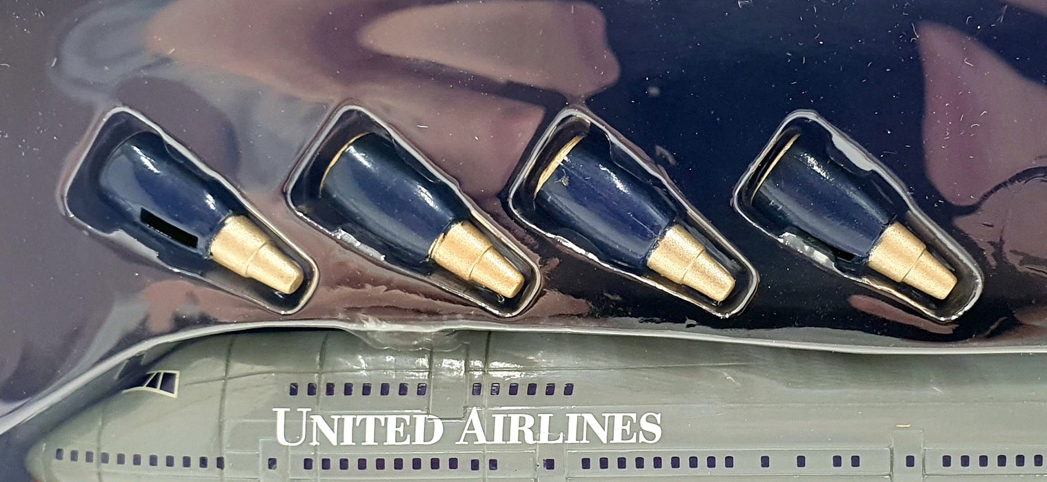 New Ray 1/200 Scale 203657 - Boeing 747-400 United Airlines - Grey/Blue