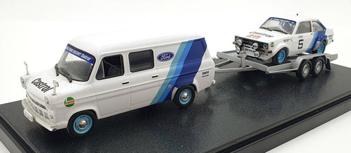 DeAgostini 1/43 Scale 281026A Ford Transit And Escort With Rally Support Trailer