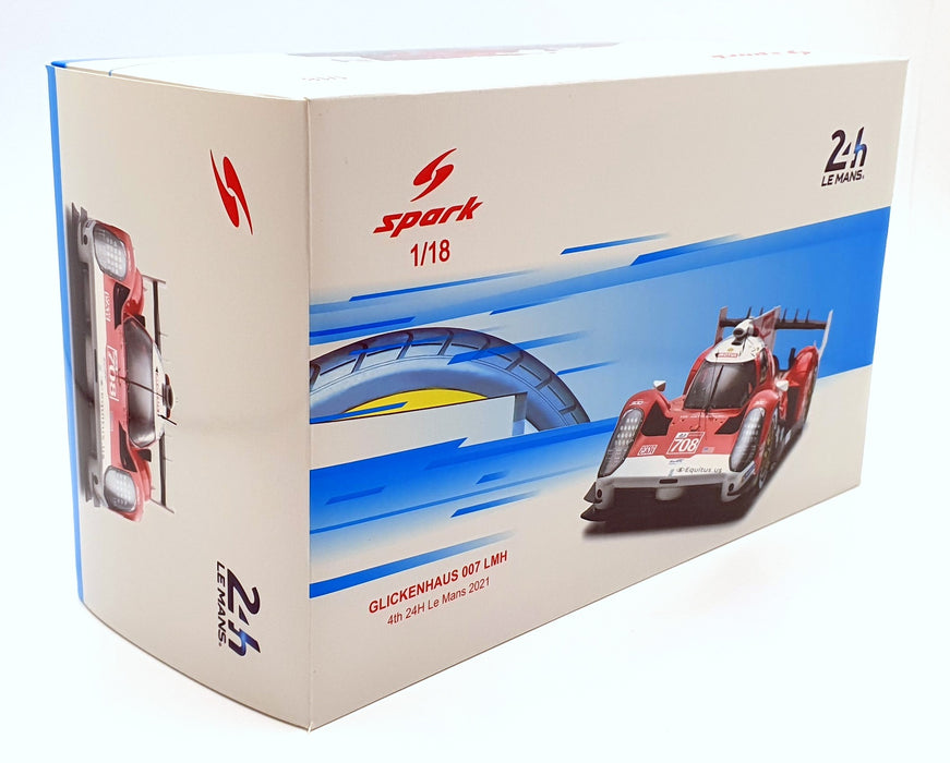 Spark 1/18 Scale 18S692 - Glickenhaus 007 LMH #708 4th 24H Le Mans 2021