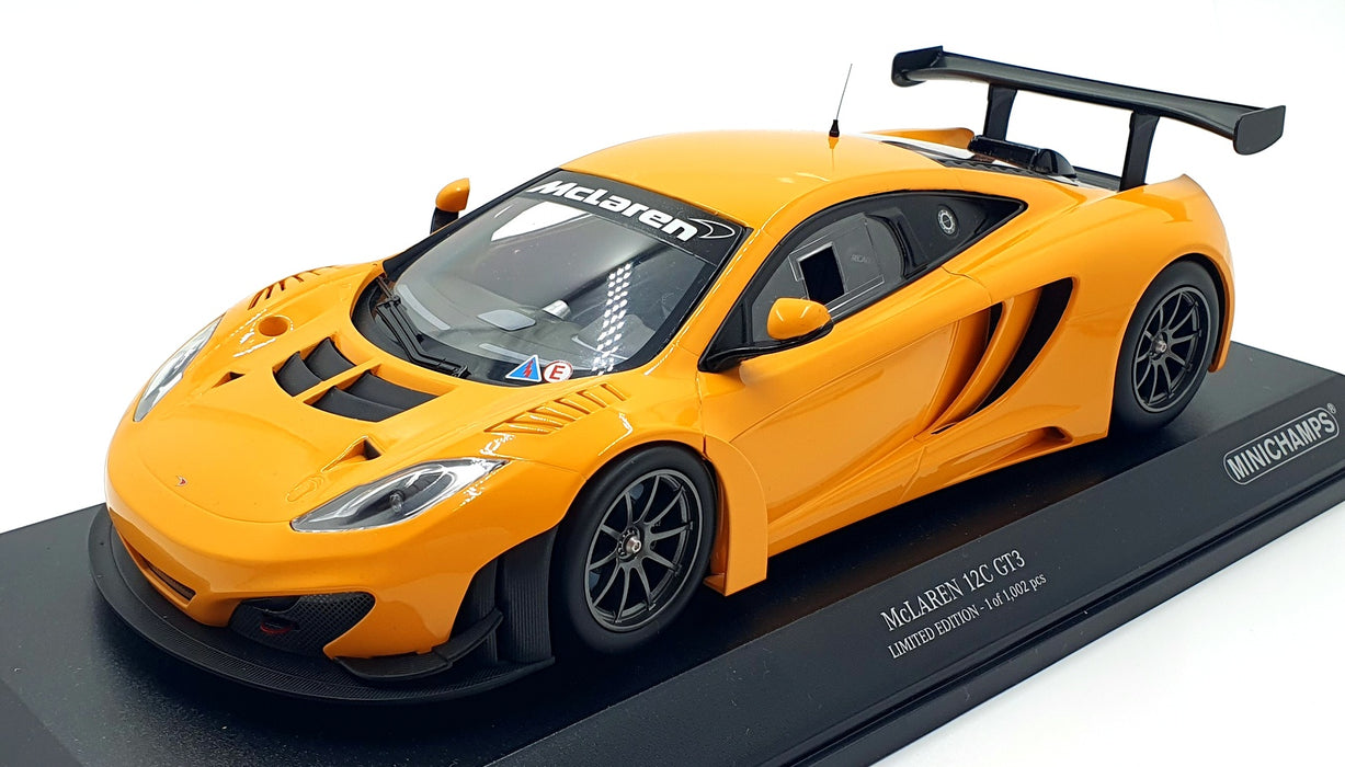 Minichamps 1/18 Scale 151 121391 - McLaren 12C GT3 2013 - Orange