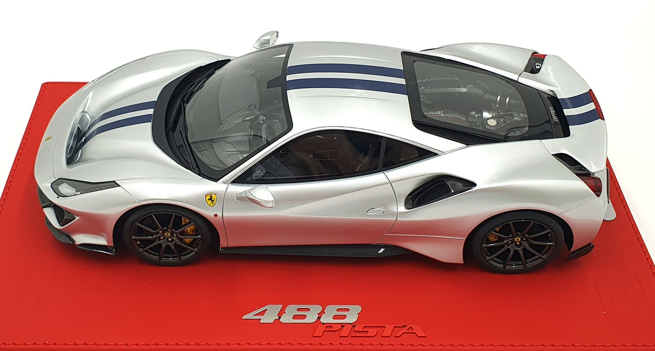 BBR 1/18 Scale Resin P18145BDL - Ferrari 488 Pista Salone Di Ginevra 2018 Grey