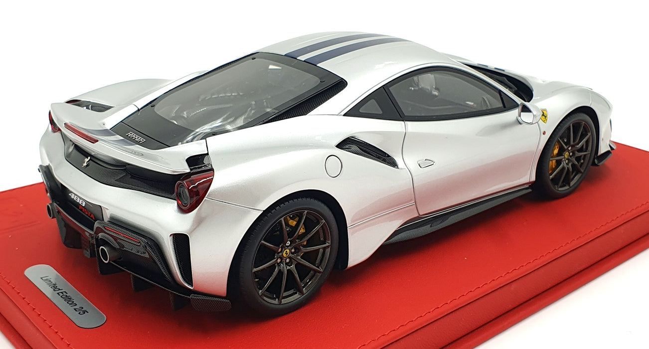 BBR 1/18 Scale Resin P18145BDL - Ferrari 488 Pista Salone Di Ginevra 2018 Grey