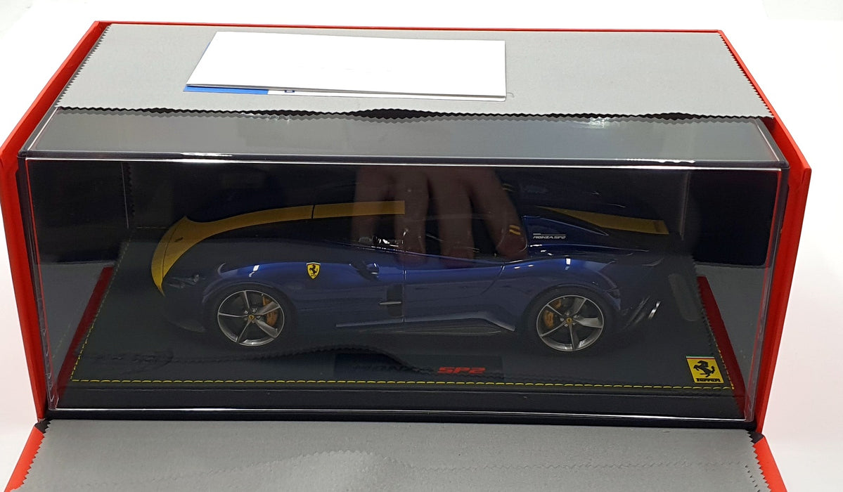 BBR 1/18 Scale Resin P18165L - Ferrari Monza SP2 Tour De France Blue/Yellow