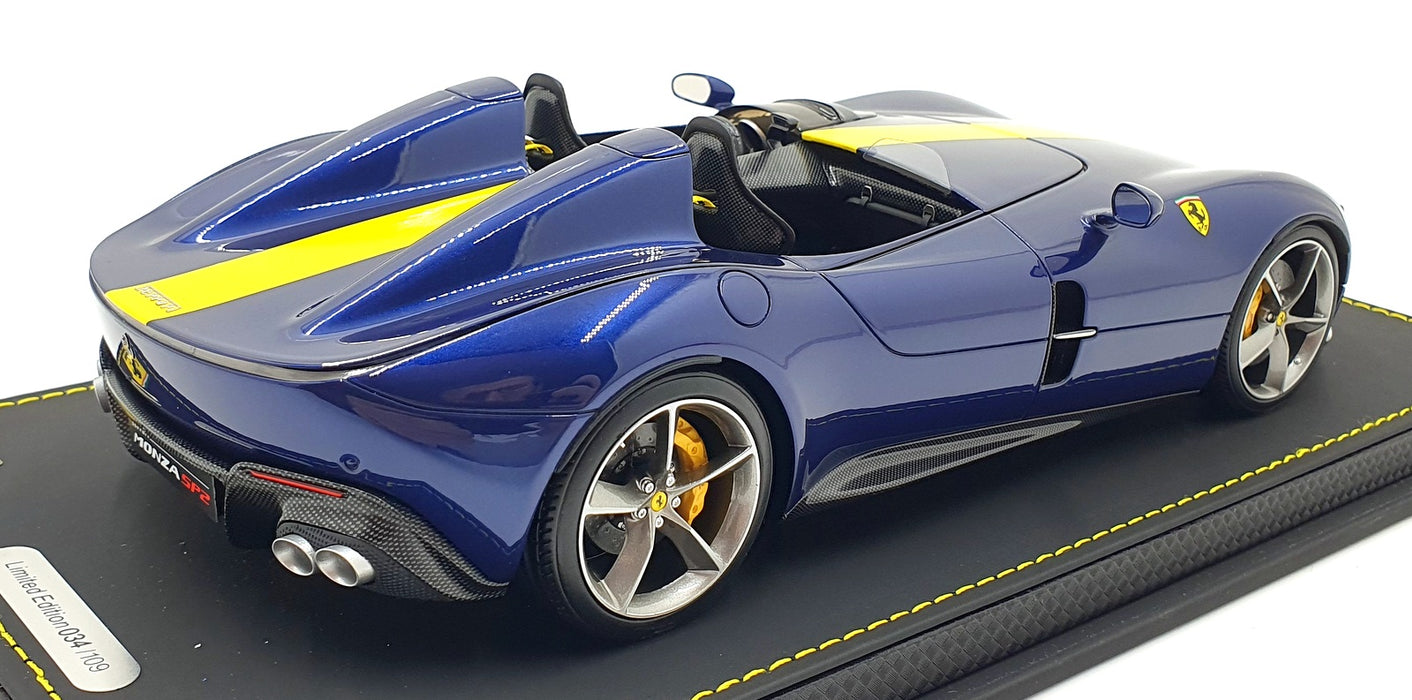 BBR 1/18 Scale Resin P18165L - Ferrari Monza SP2 Tour De France Blue/Yellow