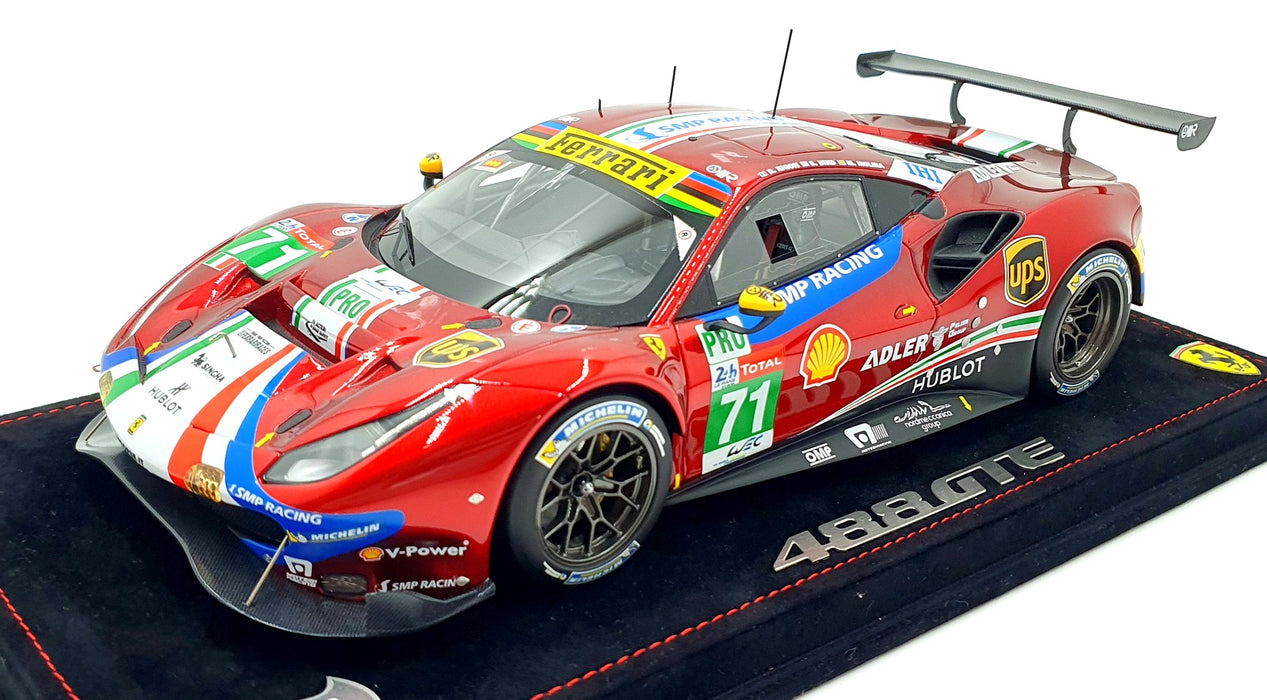 BBR 1/18 Scale Resin P18153B - Ferrari 488 GTE Le Mans 2018 AF Course #71