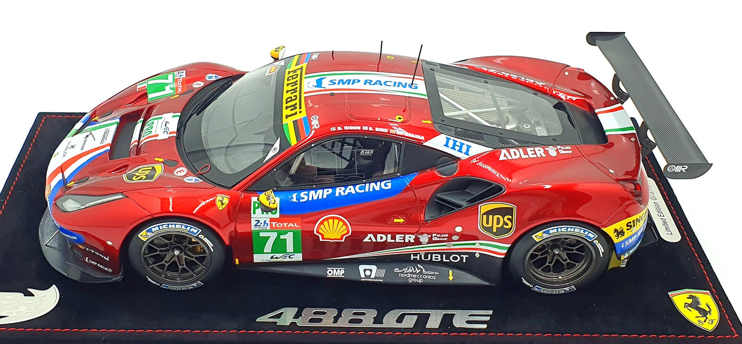 BBR 1/18 Scale Resin P18153B - Ferrari 488 GTE Le Mans 2018 AF Course #71