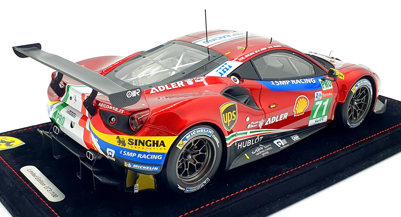 BBR 1/18 Scale Resin P18153B - Ferrari 488 GTE Le Mans 2018 AF Course #71