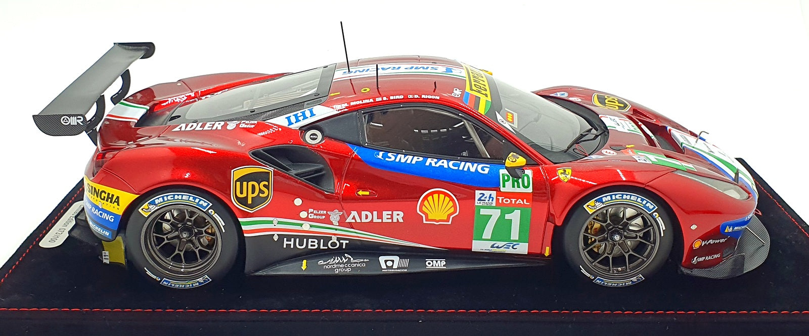 BBR 1/18 Scale Resin P18153B - Ferrari 488 GTE Le Mans 2018 AF Course #71