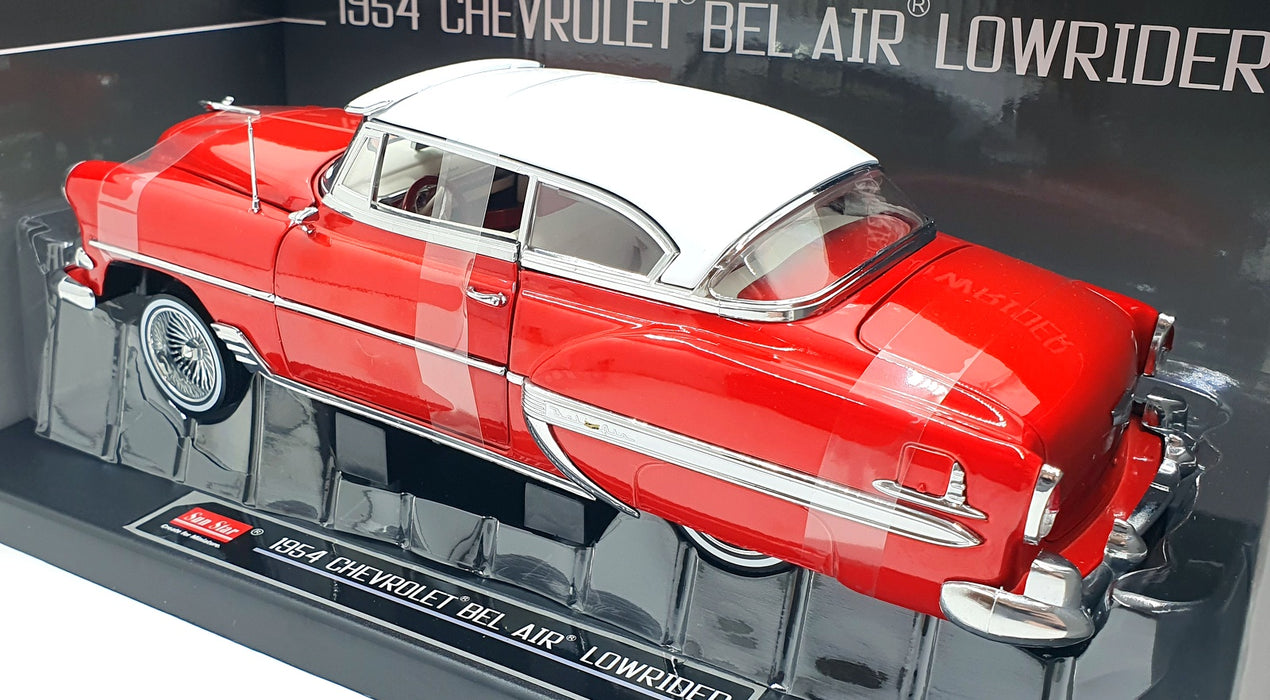 Sun Star 1/18 Scale Diecast 1722 - 1954 Chevrolet Bel Air Lowrider - Red