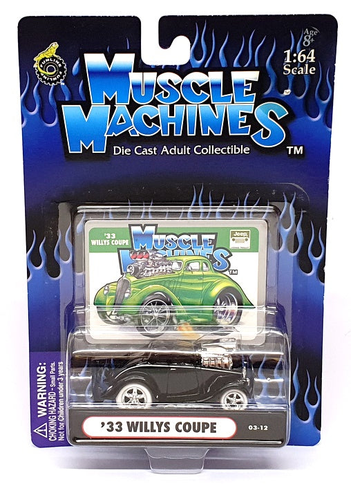 Muscle Machines 1/64 Scale 71161 03-12 - 1933 Willys Coupe - Black