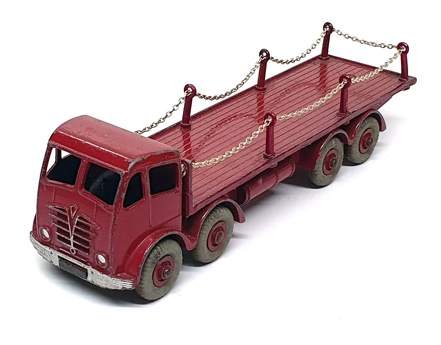 Dinky Supertoys 905 - Foden Flat Truck With Chains - Dk. Red