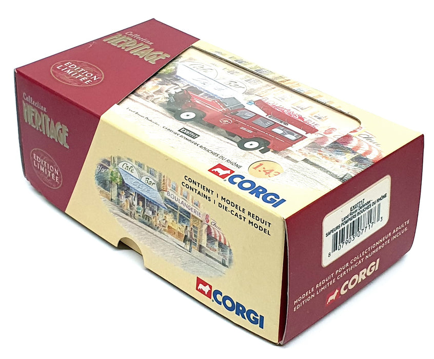 Corgi 1/43 Scale EX07717 - Land Rover Defender Sapeurs Pompiers - Red