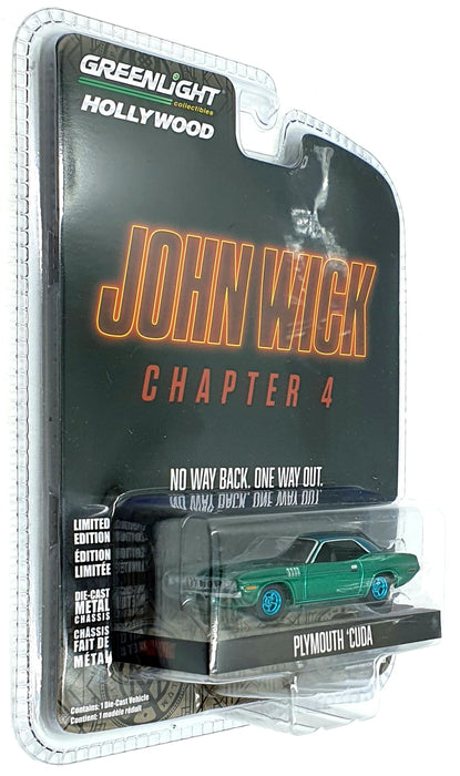 Greenlight 1/64 Scale 62020-F - Plymouth 'Cuda John Wick Chapter 4 - Chase