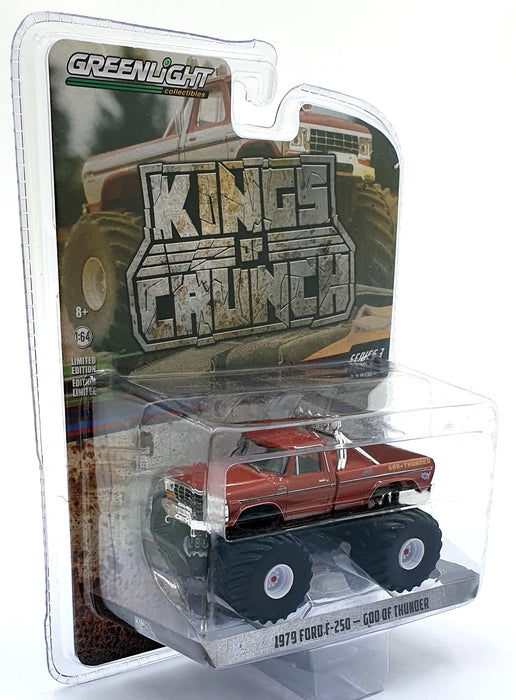 Greenlight 1/64 Scale 49030-E - 1979 Ford F-250 God of Thunder - Red
