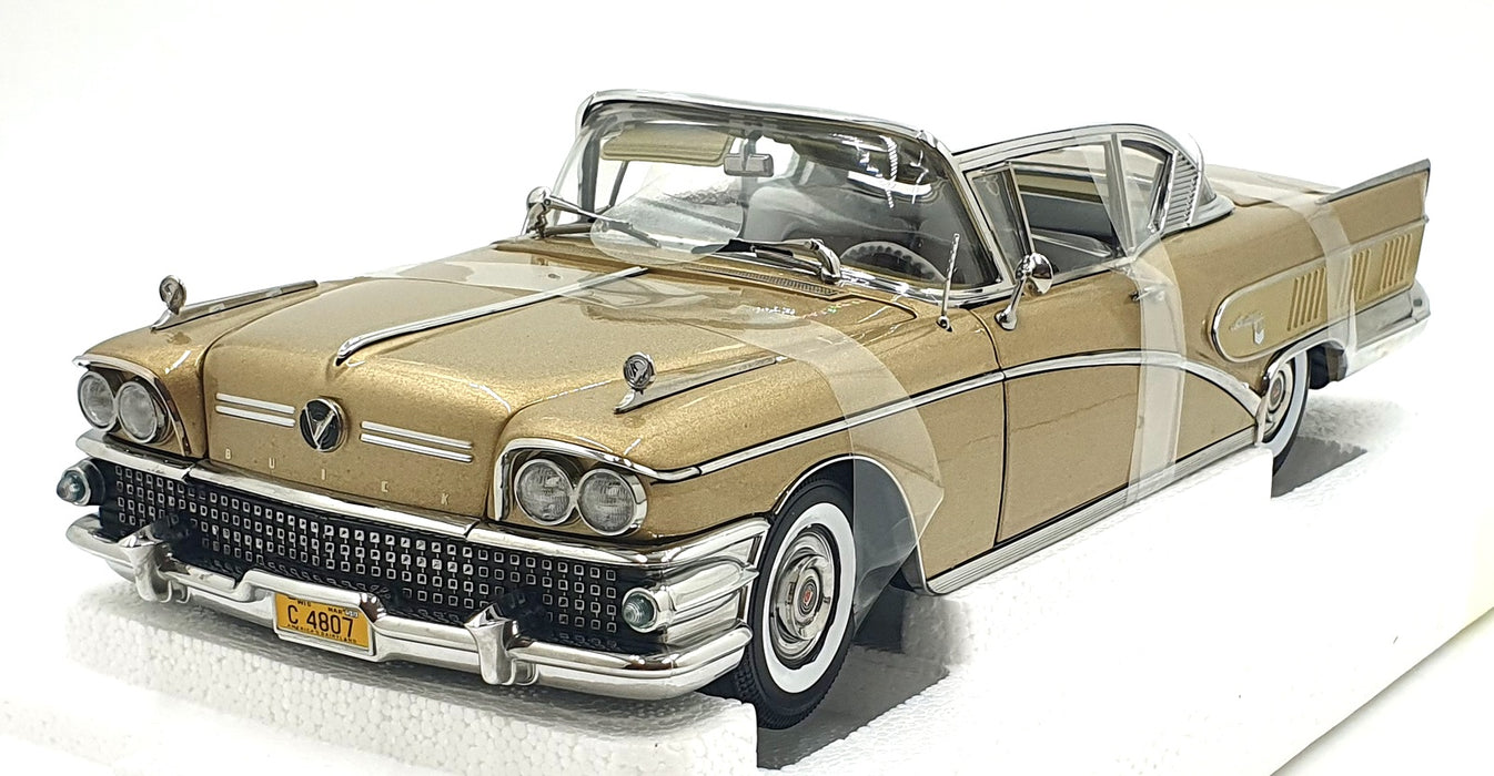 Sun Star 1/18 Diecast 4807 - 1958 Buick Limited Riviera Coupe - Gold
