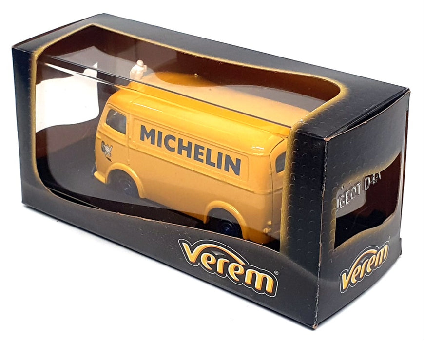 Verem 1/43 Scale Diecast V711 - Peugeot D4A Van Michelin - Yellow