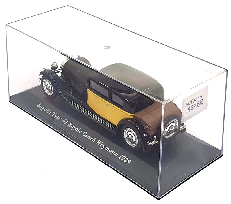 Altaya 1/43 Scale 1929BR 1929 Bugatti Type 41 Coach Royale Weymann Black/Yellow