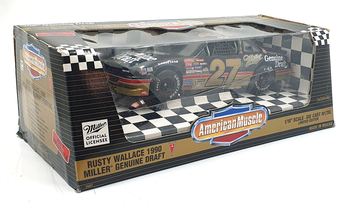 Ertl 1/18 Scale Diecast 7597 - Pontiac R.Wallace #27 Miller Genuine Draft
