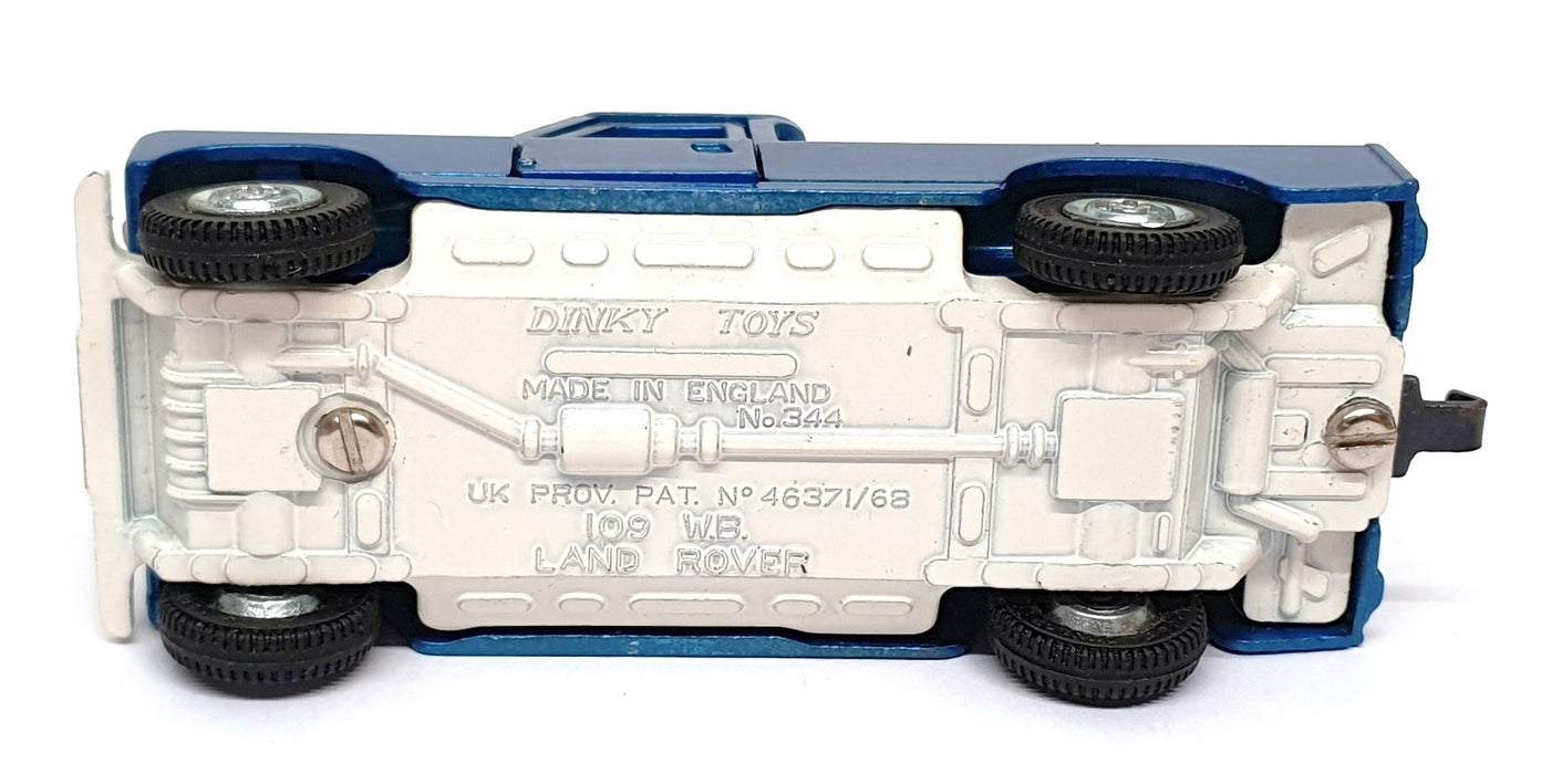 Dinky Toys Appx 11cm Long Original Diecast 344 - Land Rover - Blue/White
