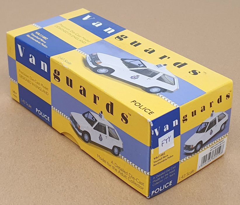 Vanguards 1/43 Scale VA11402 - Vauxhall Nova Northumbria Police - White