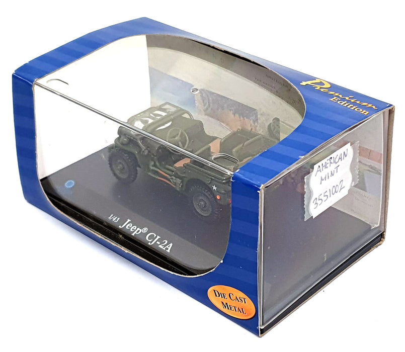 American Mint 1/43 Scale 3551002 - Jeep CJ-2A US Army - Green