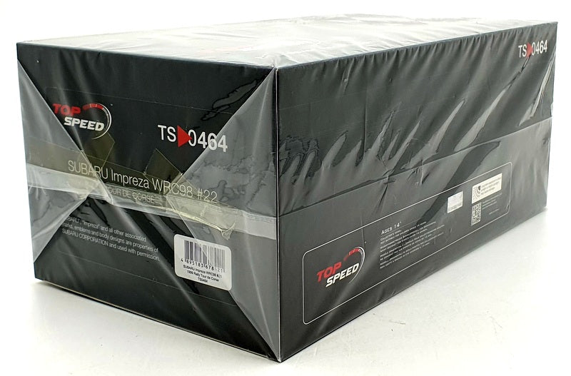Top Speed 1/18 Scale Resin TS0464 - Subaru Impreza WRC98 1999 #22 T.Arai