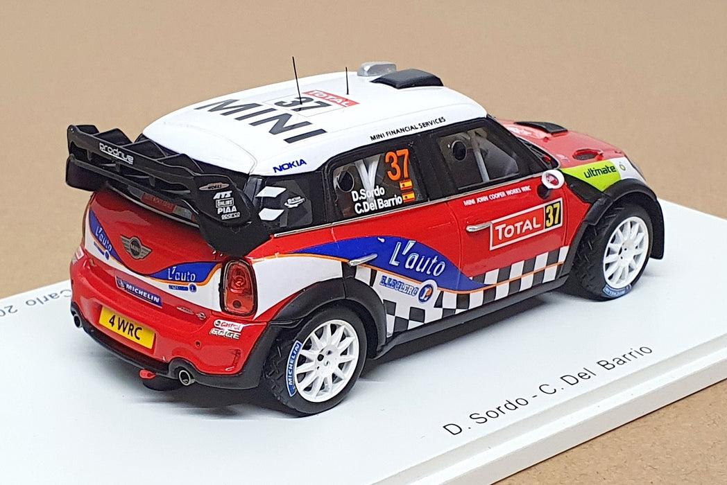 Spark 1/43 Scale S3312 - Mini John Cooper Works #37 2nd WRC Monte Carlo 2012