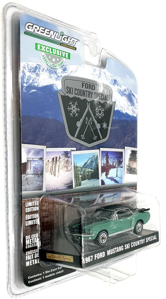 Greenlight 1/64 Scale 30113 - 1967 Ford Mustang Ski Country Special - Green