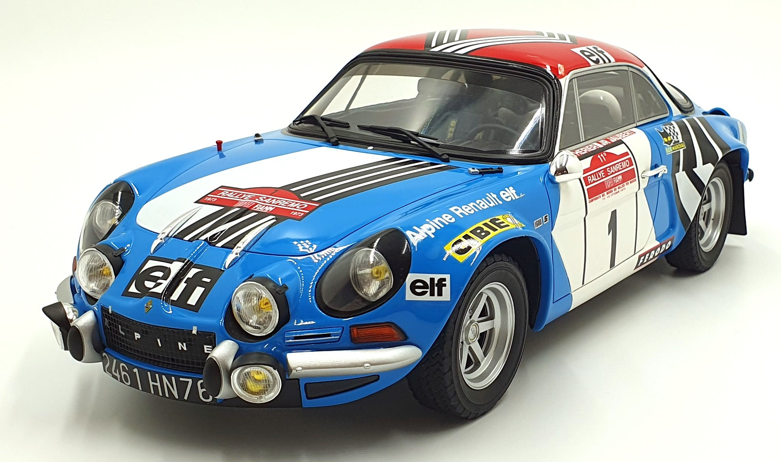 OTTO 1/12 Scale Resin G096 - Alpine A110 1800 #1 Sanremo Rally 1973