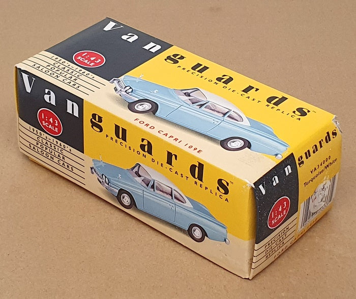 Vanguards 1/43 Scale VA34000 - Ford Capri 109E - Turquoise/White