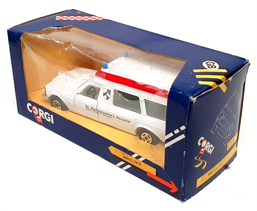 Corgi 1/36 Scale C406-10 - Mercedes Ambulance "St. Bartholomew's" - White