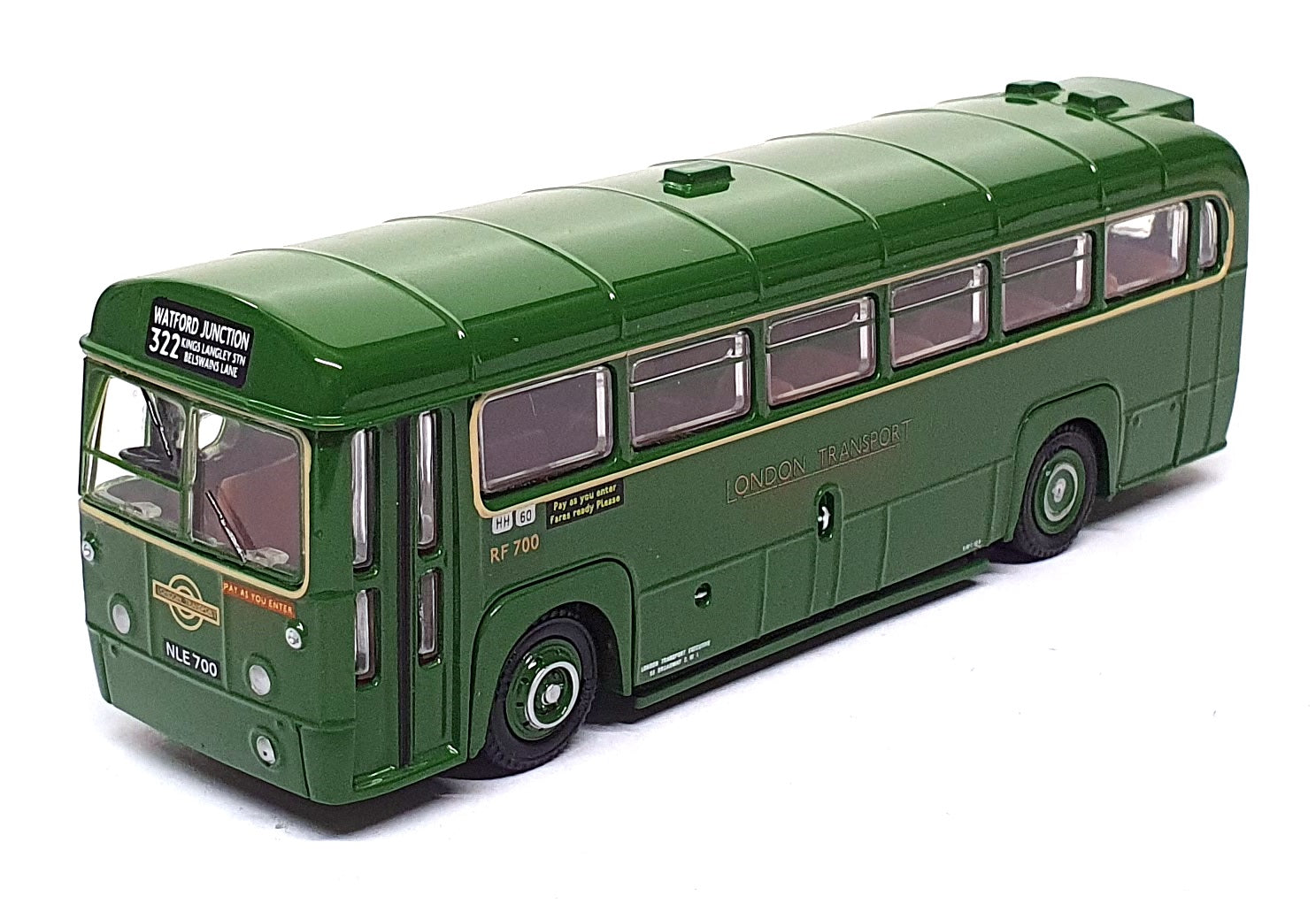 EFE 1/76 Scale 23319A - AEC London Bus R322 Acton Open W/End March 2009 - Green