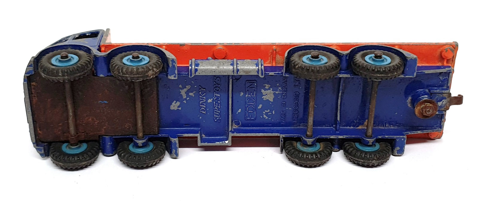 Dinky Supertoys Original Diecast 31526G - Foden Flat Truck - Blue/Orange
