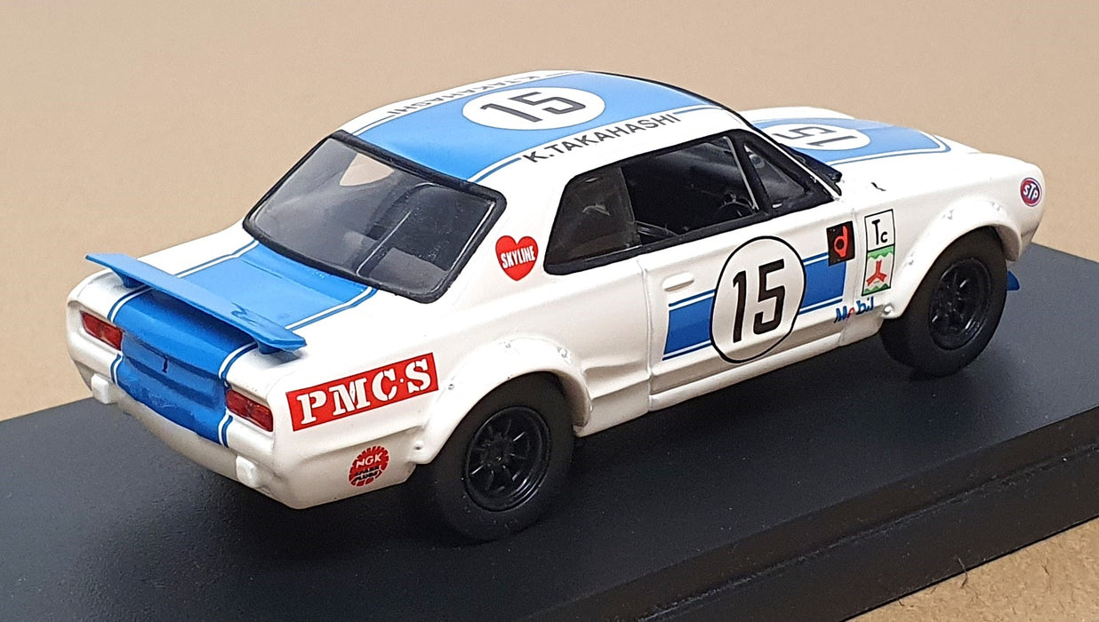 Kyosho 1/43 Scale 03022B - Nissan Skyline 2000GTR Racing #15 - Blue/White