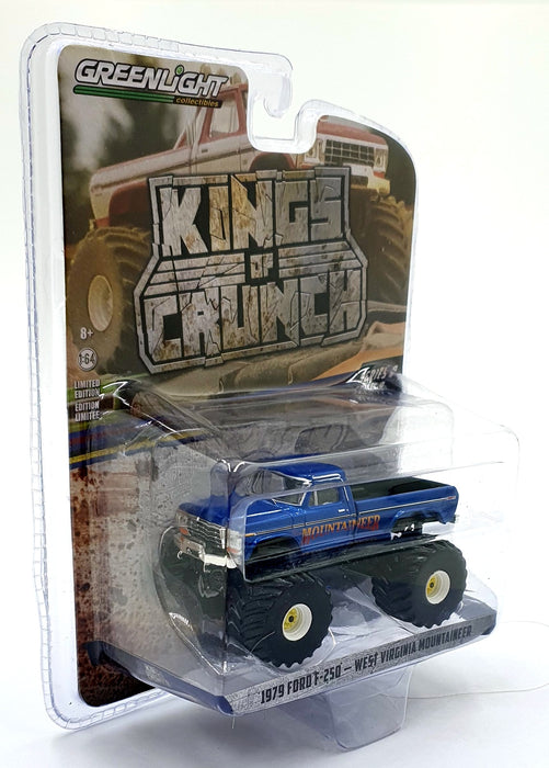 Greenlight 1/64 Scale 49090-E - 1979 Ford F-250 - West Virginia Mountaineer Blue