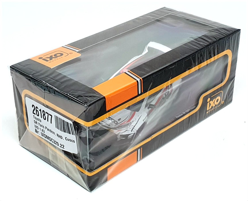 Ixo 1/43 Scale MOC329 - Toyota GR Yaris Pandem RHD Cusco - White/Red