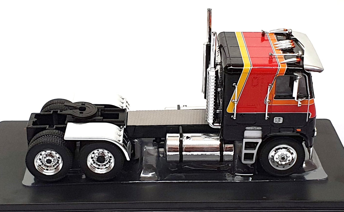 Ixo 1/43 Scale TR215.22 - 1993 Freightliner FLA Truck - Black/Red/Orange/Yellow