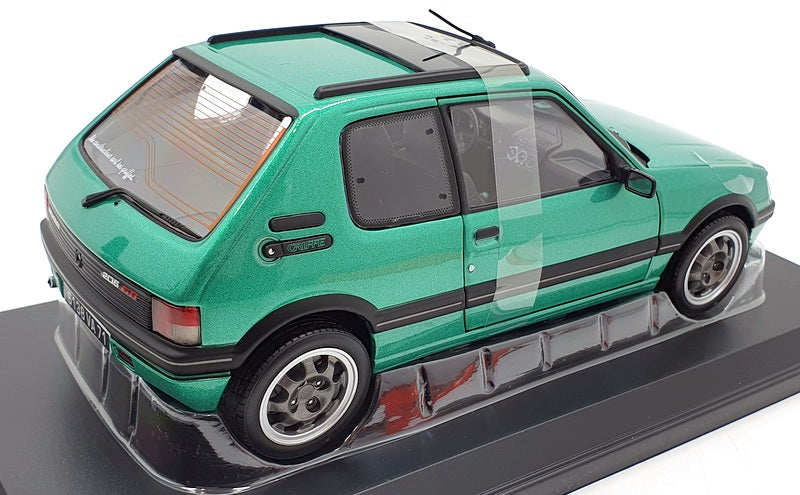 Norev 1/18 Scale Diecast 184847 Peugeot 205 GTi 1.9 Griffe Windowroof 1991 Green
