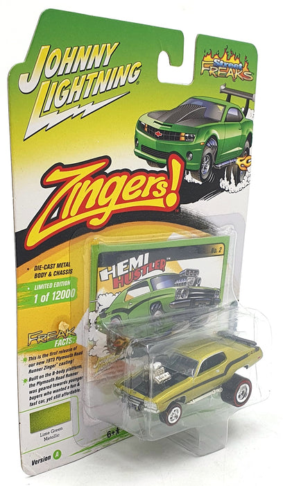 Johnny Lightning 1/64 Scale JLSF021 - 1973 Plymouth Road Runner - Met. Green