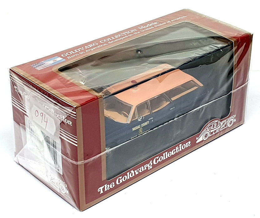 Goldvarg 1/43 Scale GC-094 - 1970 Ford Galaxie Nassau Police Car - Dk. Blue/Pink